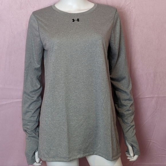 Under Armour Long Sleeve Locker Tee in Light Gray - Picture 1 of 9